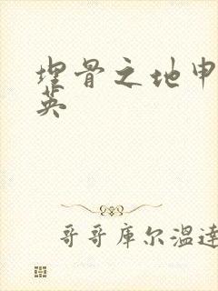 埋骨之地申屠奎英