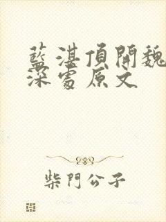 蓝湛顶开魏婴的深处原文