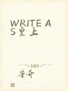 WRITE AS皇上