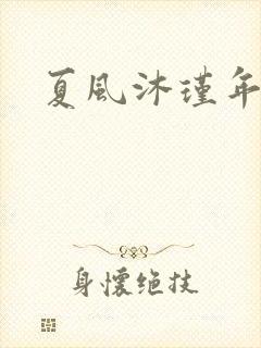 夏风沐瑾年