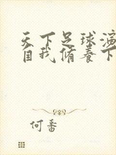 天下足球演员的自我修养下