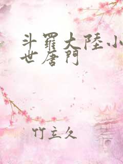 斗罗大陆小说绝世唐门