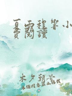 夏雨程响小说免费阅读