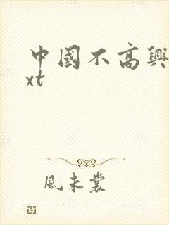 中国不高兴 txt