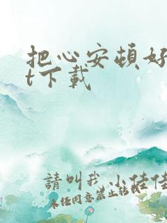 把心安顿好txt下载