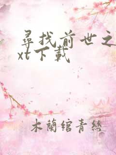 寻找前世之旅txt下载