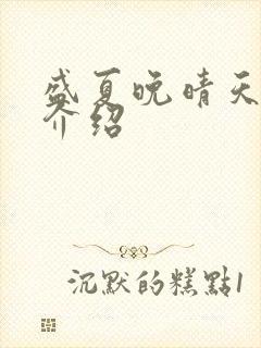 盛夏晚晴天剧情介绍