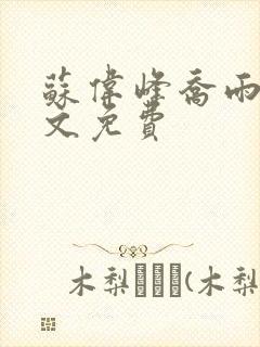 苏伟峰乔雨珊全文免费