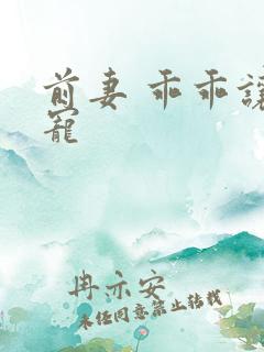 前妻 乖乖让我宠