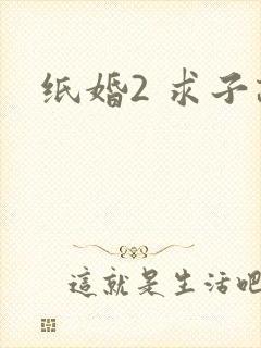 纸婚2 求子记