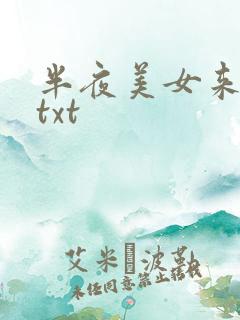 半夜美女来敲门txt