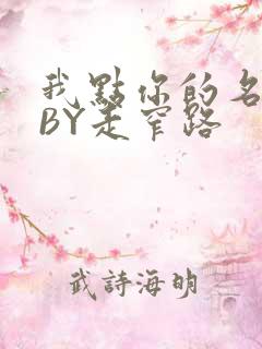 我点你的名了吗BY走窄路