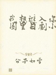 我想进入你的花园里日剧小说