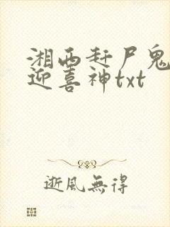 湘西赶尸鬼事之迎喜神txt