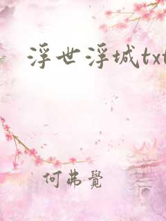 浮世浮城txt