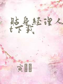 贴身经理人txt下载