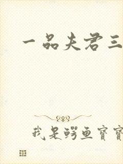 一品夫君三流妻