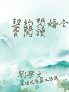 契约闪婚全文免费阅读