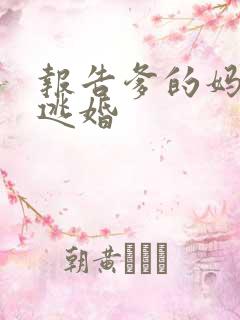 报告爹的妈妈要逃婚