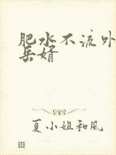 肥水不流外人田岳婿