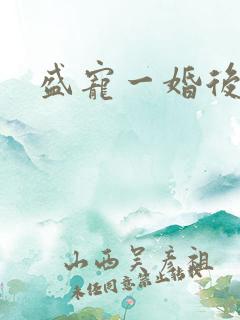 盛宠一婚后霸爱