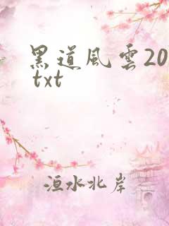 黑道风云20年 txt