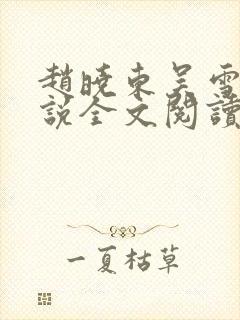 赵晓东吴雪晴小说全文阅读