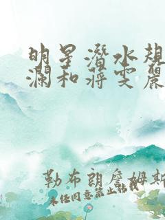 明星潜水规则杨澜和蒋雯丽