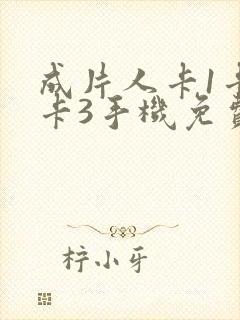 成片人卡1卡2卡3手机免费看