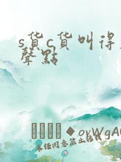 s货c货叫得大声点