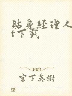 贴身经理人txt下载