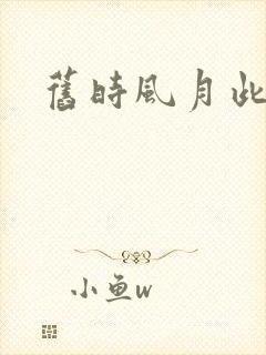 旧时风月此时情