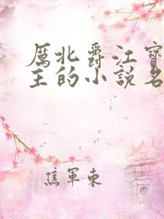 厉北爵江宝宝男主的小说名字