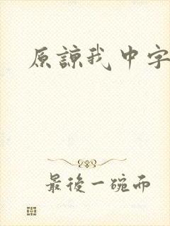 原谅我中字