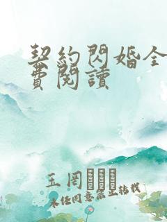 契约闪婚全文免费阅读