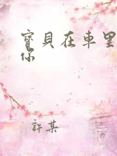 宝贝在车里想要你