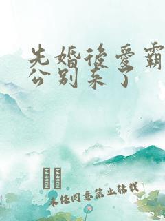 先婚后爱霸道老公别来了