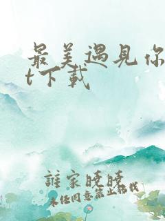 最美遇见你txt下载