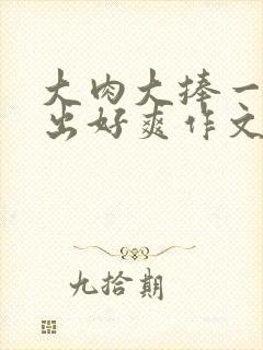 大肉大捧一进一出好爽作文