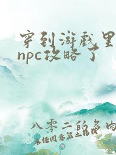 穿到游戏里面被npc攻略了