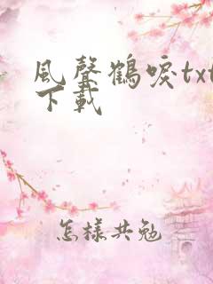 风声鹤唳txt下载