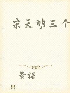 宋天明三个婆娘