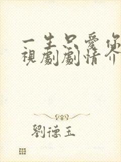 一生只爱你 电视剧剧情介绍