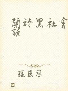 关于黑社会的小说