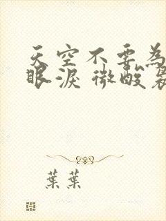 天空不要为我掉眼泪 微酸袅袅