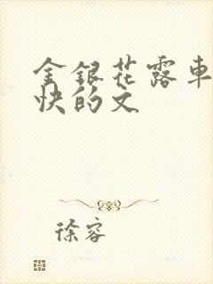 金银花露车速最快的文