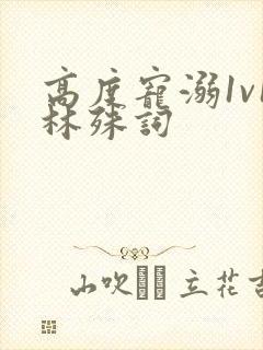 高度宠溺1v1林殊词