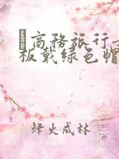 巜商务旅行女老板戴绿色帽的