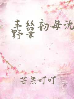 丰丝韵母沈蓉书野笔