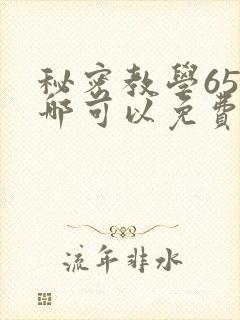 秘密教学65在哪可以免费阅读
